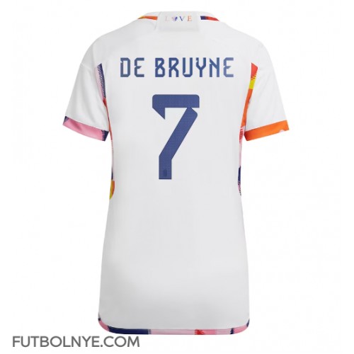 Camiseta Bélgica Kevin De Bruyne #7 Visitante Equipación para mujer Mundial 2022 manga corta